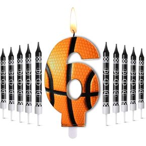 Photect 11 Pcs Basketball Birthday Candles Number 5-9 Candle Cake Topper Decor Basketball Themed Birthday Cake Decorations for Boys Girls Kids Party Supplies Decoration (Number 8)