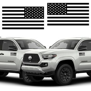 GRITKULTURE Subdued American Flag Decal Stickers 2 Pack for Cars, Trucks, Hard Hats, Laptops, Tumblers, and Window Police Military Tactical US Flag (Black)