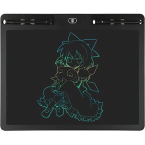 LCD Writing Tablet Drawing Painting Board 16 Inch Blackboard Calligraphy Electronic Reusable Digital Graphic Tablet Pad Colorful Screen Handwriting Educational Tool for Kid Student