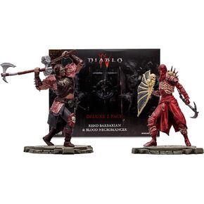 McFarlane Toys - Diablo IV Rend Barbarian and Blood Necromancer 1:12 Scale Posed Figure, 2pk, Gold Label, Amazon Exclusive