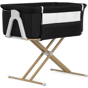 Evolur Orabelle Bedside Bassinet for Baby, Lightweight and Portable Baby Bassinet, Five Position Adjustable Height, Easy to Fold and Carry Travel Bassinet for Baby
