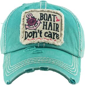 Boat Hair Don't Care Women's Vintage Cotton Baseball Hat
