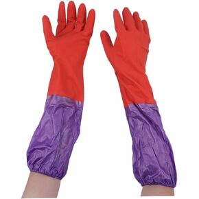 Medium Aquarium Cleaning Gloves, Anti-Skid Rubber, 19.3 x 5.9 x 0.8 Inch