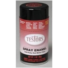 طلاء بخاخ معدني من شركة Testors Hobby Model، 3 أونصة حمراء