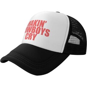 Makin' Cowboys Cry Funny Hat Unisex Adult Trucker Caps Fishing Adjustable Cap Classic Sport Hats Black