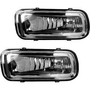 Driving Fog Lights Lamps OE Style Replacement for 2004 2005 2006 Ford F150 With H10 12V 42W Halogen Bulbs Replaces # FO2592197 FO2592209 FO2593197 FO2593209 4L3Z15200BB 5L3Z15201A (Smoke Lens)
