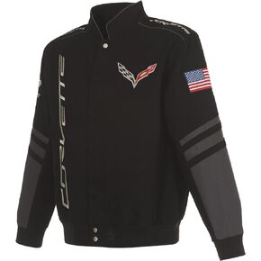 JH DESIGN GROUP Men's Chevy Corvette C7 Embroidered Cotton Twill Jacket