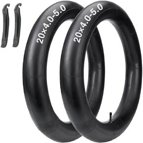 2-Pack 20/26×4.0-5.0 Fat Tire Bike Tubes: Heavy Duty Bike Tube with AV 32mm Schrader Valve, Compatible with 20/26×4.0-5.0E-Bike/Road Bike/Mountain Bike