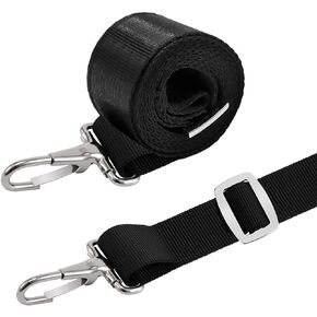 2 PCS Adjustable Bimini Boat Top Strap Loops Single Snap Hook 28"~60" Boat Awning Marine Webbing Hardware