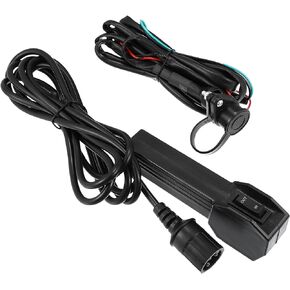 X AUTOHAUX 12V ATV UTV Rubber Winch Corded Hand Controller Remote Control Kit Rocker Switch Universal Winch Remote Control Switch