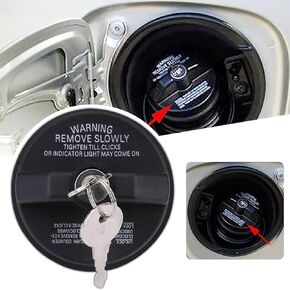 Pack of 1 Fuel Tank Locks Replace #77300-47020 10504, Gas Cap Fuel Tank Cap, Fuel Tank Cover Locked, Compatible with Toyota Lock Touver Chevrolet (Black)