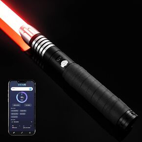 Upgrade RGB3.0 Smooth Swing Light Saber 16 Sound Fonts, Motion Control Light Sabers, Infinite Color Changing and 16 RGB Light Saber for Adults with Non-Slip Bandage Support Heavy Dueling