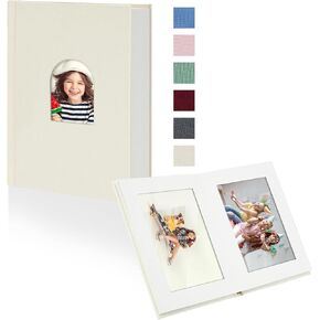 ألبوم صور صغير فاخر من Vienrose مقاس 4x6 لـ 20 صورة، كتاب صور بغلاف من الكتان مع مساحة للكتابة، مثالي لألبومات الزفاف وكتب الأطفال ومجلات السفر