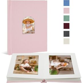 Vienrose Premium Small Photo Album 4x6 for 20 Pictures, Linen Cover Photo Book with Writing Space, Ideal for Wedding Albums, Baby Books, and Travel Journals