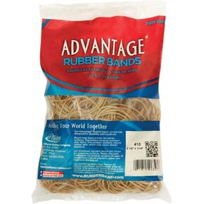 شريط مطاطي من Alliance Advantage، رقم 16، 2-1/2 × 1/16 بوصة، صندوق 1/4 رطل، طبيعي