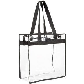 Clear Tote Bag, Stadium Approved Transparent Bags Security Travel Bag Gym See Through Bag, 30 * 30 * 10cm
