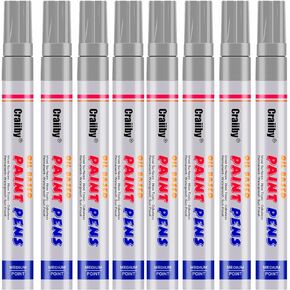 Orange Paint Markers, 8 Pack Oil-Based Waterproof Quick Dry Permanent Paint Pen Set for Rocks Painting, Wood, Fabric, Plastic, Canvas, Glass, Mugs, Metal, Tire, Stone, DIY Craft