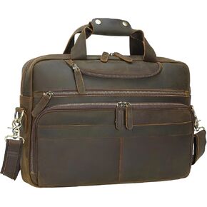 حقيبة كتف كلاسيكية للرجال من الجلد مقاس 15.6 بوصة من TIDING، حقيبة كتف للعمل والسفر in Kuwait