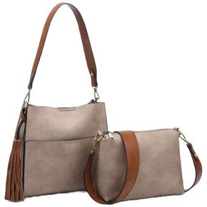 JEN & CO. Bucket Bag Guitar Strap Purse - Handbag Lyla 2-in-1 Bucket Bag with Guitar Strap (M1867)
