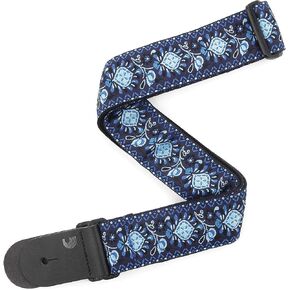 D'Addario Woven Guitar Strap - Guitar Accessories - Electric Guitar Strap, Acoustic Guitar Strap, Acoustic Electric Guitar Strap & Bass Guitar Strap - Monterey 2 - Blue - 2" Wide