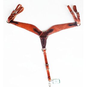 CHALLENGER Horse Amish Western USA Hermann Oak Leather Roping Breast Collar 975H5010