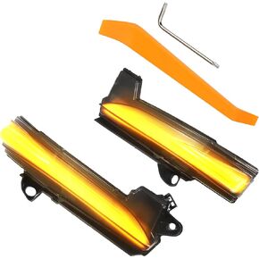 ACROPIX Car LED Front Left Right Side Mirror Turn Signal Light Fit for Ford Fusion - Pack of 2 Yellow