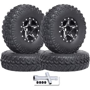 1.0 مجموعة عجلات وإطارات Beadlock لـ 1/24 مقياس محوري SCX24 AX24 Gladiator Deadbolt Bronco C10 JLU CRC B17 Betty Chevy RC Crawler ترقية الأجزاء in Saudi Arabia