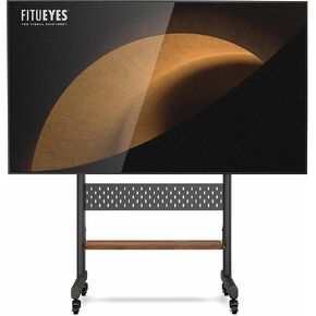 FITUEYES Rolling TV Stand for 40-85inch TV, Portable TV Stand with Wheels Holds up to 132 LBs, Height Adjustable Mobile TV Cart with Multifunctional Storage for Office, Living Room, Bedroom in Kuwait