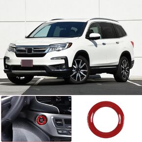 Push Start Button Cover Ring Engine Start Stop Push Button Cover Trim Fit for Honda Pilot 2015-2022 Car Button Cap Surrounding Trim Ring Push Start Stop Button Cover Trim ABS (Matte Black)