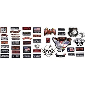 Live To Ride 42pc Embroidered Motorcycle Patch Set