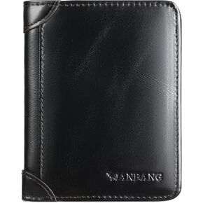 Men's Wallets RFID Genuine Leather Trifold Wallets For Men with ID Window and Credit Card Holder