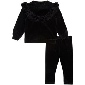 Splendid baby-girls Velour Ruffle Sweatshirt SetSweathshirt Set