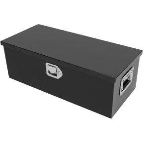 confote 30" Black Steel Pick Up Truck Tool Box Truck Bed Tool Box Waterproof Tool Box Storage Organizer with T-Handle Latch and Keys-Black