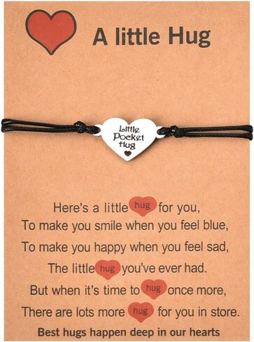 Friendship Bracelets for Girls Pocket Hug Gift for Best Friend Get Well Soon Gifts for Women Long Distance Relationship Gifts for Couples Inspirational Gifts for Daughter Sister Motivational Bracelet in Saudi Arabia