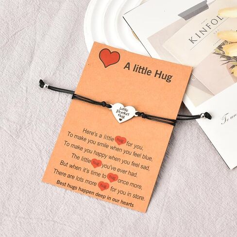 Friendship Bracelets for Girls Pocket Hug Gift for Best Friend Get Well Soon Gifts for Women Long Distance Relationship Gifts for Couples Inspirational Gifts for Daughter Sister Motivational Bracelet in Saudi Arabia