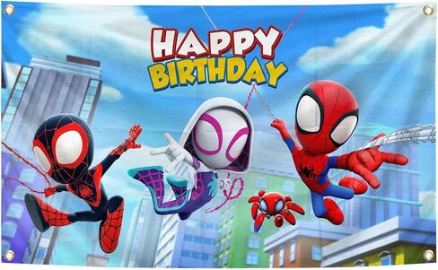 Happy Birthday Backdrop Banner for Kids Birthday Party Indoor Outdoor Decor Supplies 3 x 5 FT Photograpy Background (4) in Saudi Arabia