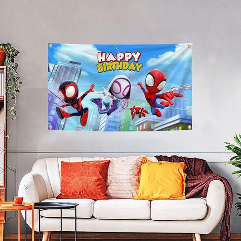 Happy Birthday Backdrop Banner for Kids Birthday Party Indoor Outdoor Decor Supplies 3 x 5 FT Photograpy Background (4) in Saudi Arabia