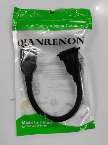 QIANRENON HDMI لوحة محول تركيب 4K@60 هرتز HDMI 2.0 أنثى إلى أنثى موصل عرض HDMI مقبس لوحة كابل قصير، D-Panel/XLR-Panel Mount، لجهاز عرض شاشة التلفزيون 20 سم / 7.8 بوصة in Saudi Arabia