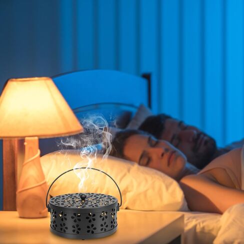 4 عبوات من حامل لفائف البعوض مع مقبض، مبخرة لفائف البخور الرجعية معلقة حامل البخور المعدني حامل بخور البعوض للمنزل والتخييم والفناء الداخلي والخارجي in Kuwait