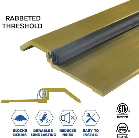 Bronze High Rabbeted Threshold/Saddle with Solid Rubber Extrusion (3465DB), FH #10 x 1-1/2'' supplied, (3-11/16'' W x 1/2'' H x 36'' L) in Saudi Arabia