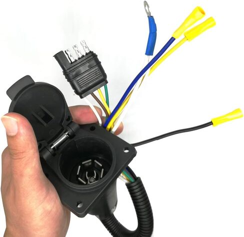 قابس مسطح بأربعة اتجاهات إلى موصل محول أسلاك مقطورة RV ذو 7 اتجاهات in Kuwait