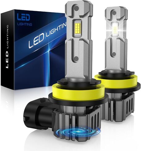 H11/H8/H9 LED Bulbs, 6000K Cool White, 60W 16000 LM Super Bright, IP68 Waterproof LED Fog Lights, Easy Installation, High Compatibility, Pack of 2 in Saudi Arabia