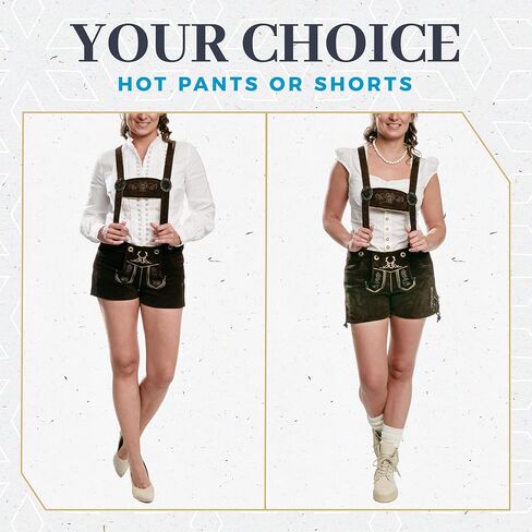 Authentic Lederhosen Women - Ladies Octoberfest Outfit - Damen Wurstfest Costume - Chocolate in Saudi Arabia