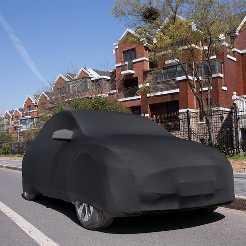 Xipoo Car Cover Compatible with Tesla Model 3 Car Cover Sedan Cover UV Protection Windproof Dust Proof Scratch Proof Outdoor Full Car Cover Replacement for Tesla Model 3, Black in Saudi Arabia