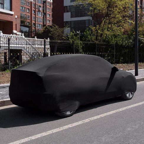 Xipoo Car Cover Compatible with Tesla Model 3 Car Cover Sedan Cover UV Protection Windproof Dust Proof Scratch Proof Outdoor Full Car Cover Replacement for Tesla Model 3, Black in Saudi Arabia
