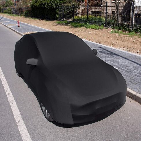 Xipoo Car Cover Compatible with Tesla Model 3 Car Cover Sedan Cover UV Protection Windproof Dust Proof Scratch Proof Outdoor Full Car Cover Replacement for Tesla Model 3, Black in Saudi Arabia
