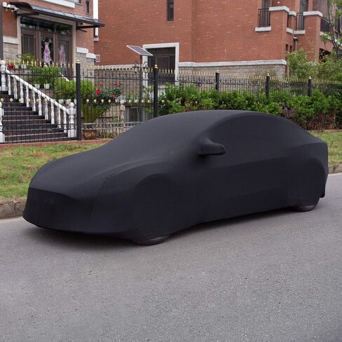 Xipoo Car Cover Compatible with Tesla Model 3 Car Cover Sedan Cover UV Protection Windproof Dust Proof Scratch Proof Outdoor Full Car Cover Replacement for Tesla Model 3, Black in Saudi Arabia