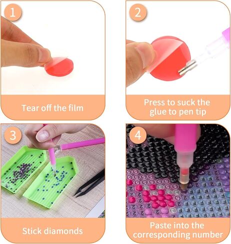 10Pack/30PCS Diamond Art Wax, DIY Diamond Art Painting Wax with Case, 5 Color Round Styles Diamond Art Glue for Diamond Art Painting Embroidery Accessories Glue Clay Wax Tool Set in Saudi Arabia