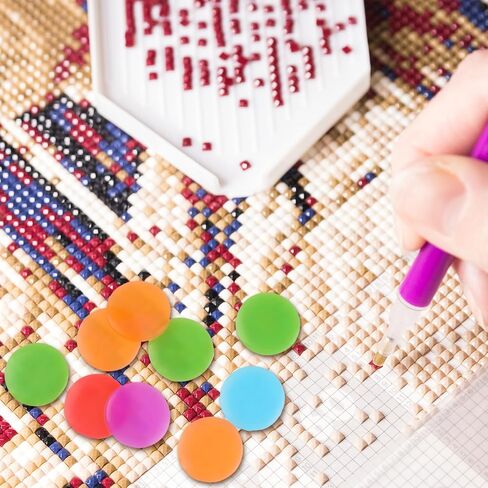 10Pack/30PCS Diamond Art Wax, DIY Diamond Art Painting Wax with Case, 5 Color Round Styles Diamond Art Glue for Diamond Art Painting Embroidery Accessories Glue Clay Wax Tool Set in Saudi Arabia