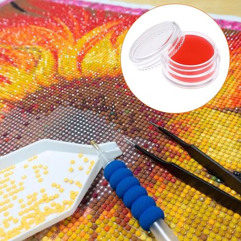 10Pack/30PCS Diamond Art Wax, DIY Diamond Art Painting Wax with Case, 5 Color Round Styles Diamond Art Glue for Diamond Art Painting Embroidery Accessories Glue Clay Wax Tool Set in Saudi Arabia